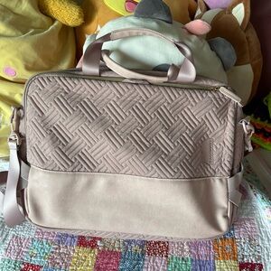 BAGSMART Quilted Laptop/Travel Bag Shoulder - Blush